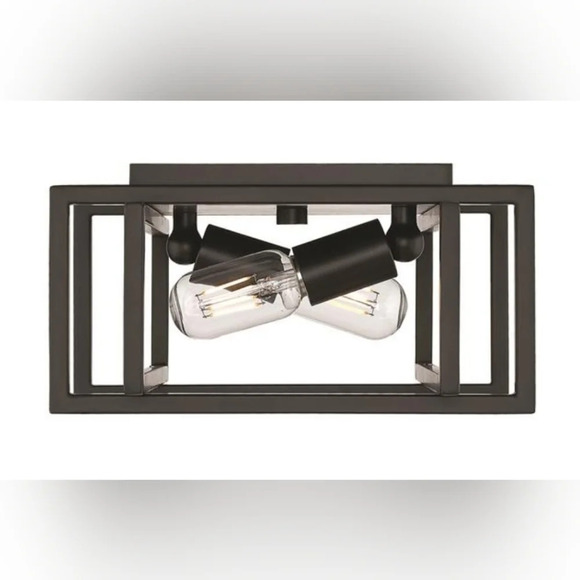 Golden Lighting Tribeca  Flush Mount Light - Black - Picture 2 of 6